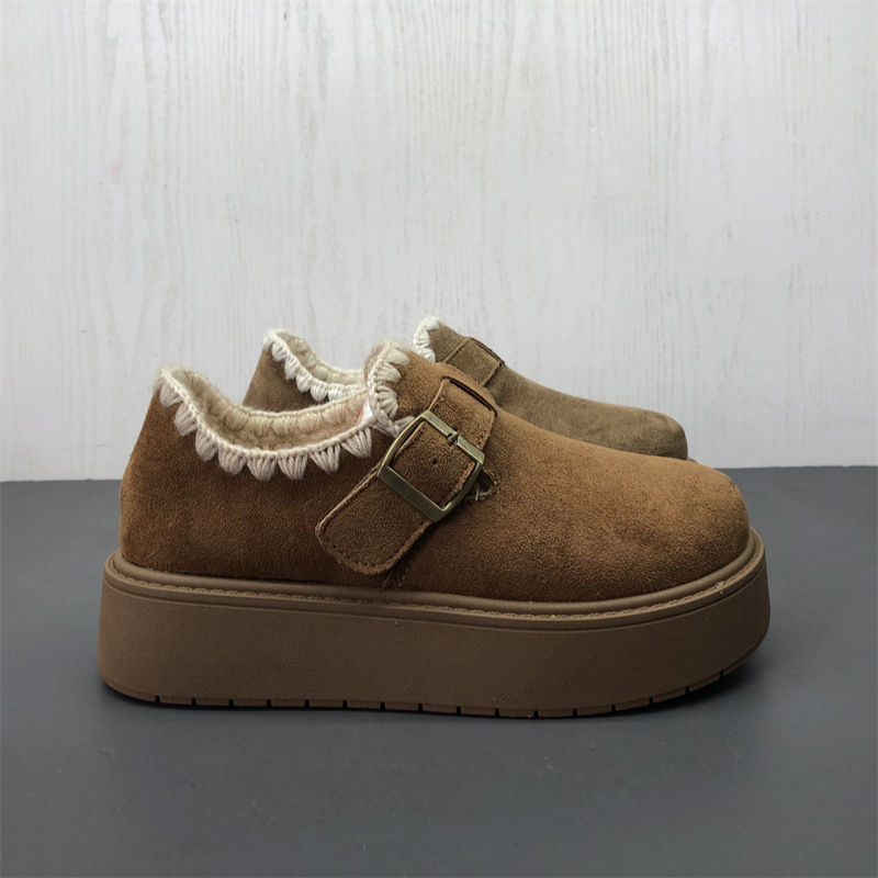 工厂断码女鞋冬季新款韩版时尚舒适圆头厚底轻便日常保暖女棉鞋