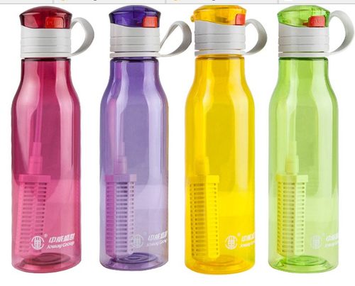 中威电气石水壶运动健身便携活化矿化净化弱碱复合滤芯托玛琳水杯