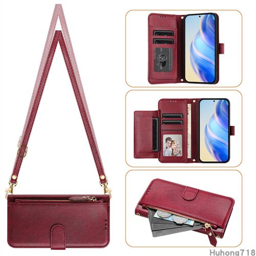 适用于Nothing CMF Phone 2A Plus 1 2 3 3A 4A Pro Lite 手机壳拉链零钱斜挎式长挂绳背包保护皮套无线充电