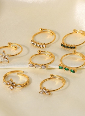 ins网红同款戒指防水不锈钢