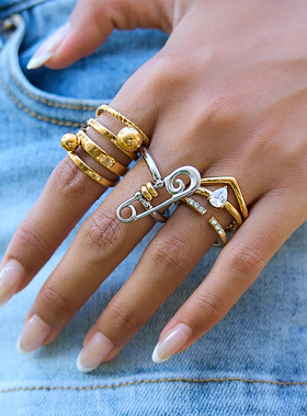 欧美锆石戒指钛钢不掉色