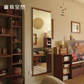 高款 蘑菇空间穿衣镜2025新款 落地壁挂式 壁挂镜玄关客厅穿衣镜上墙
