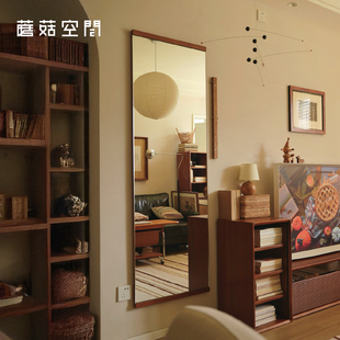 蘑菇空间穿衣镜2025新款落地壁挂式高款壁挂镜玄关客厅穿衣镜上墙