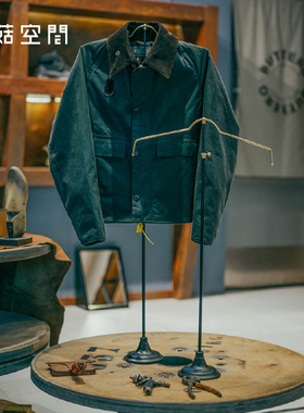 蘑菇空间工业风铁艺台上服装架美式铸铁底座展架复古陈列展示道具