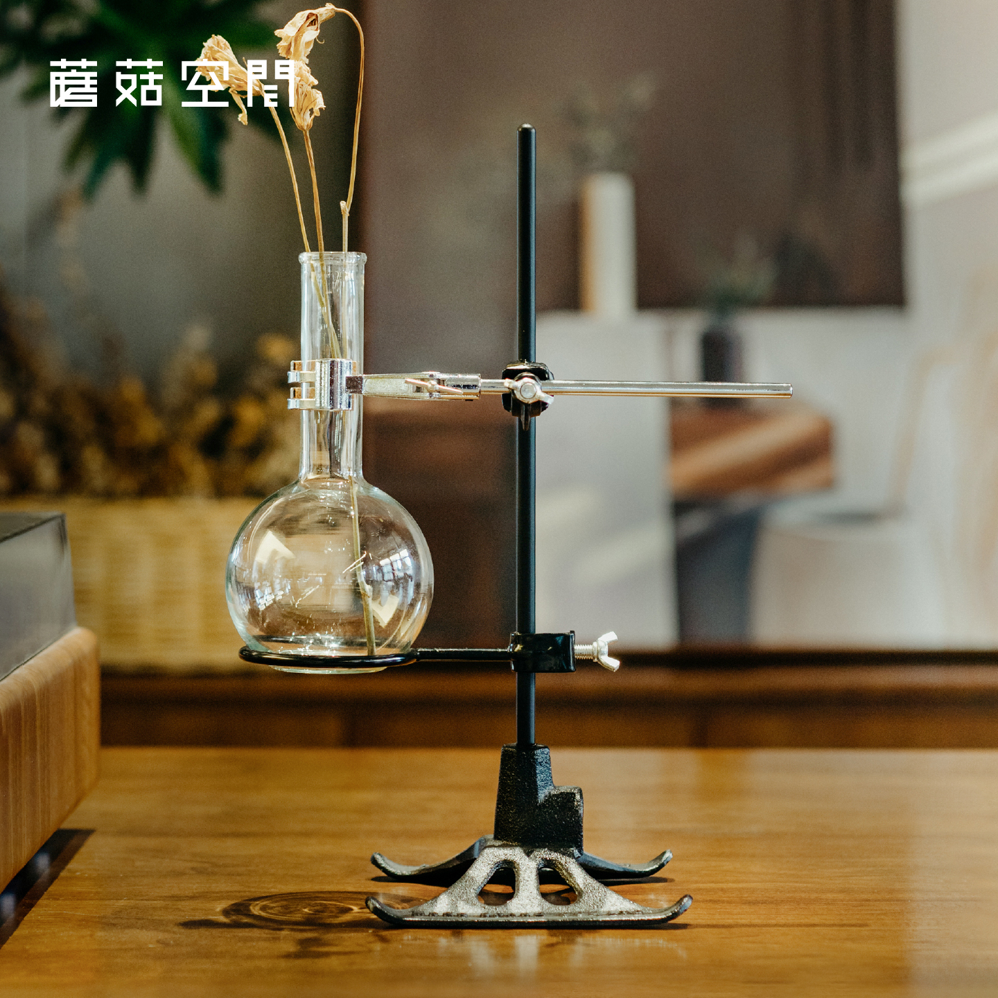 工业风实验室烧瓶玻璃手冲花架