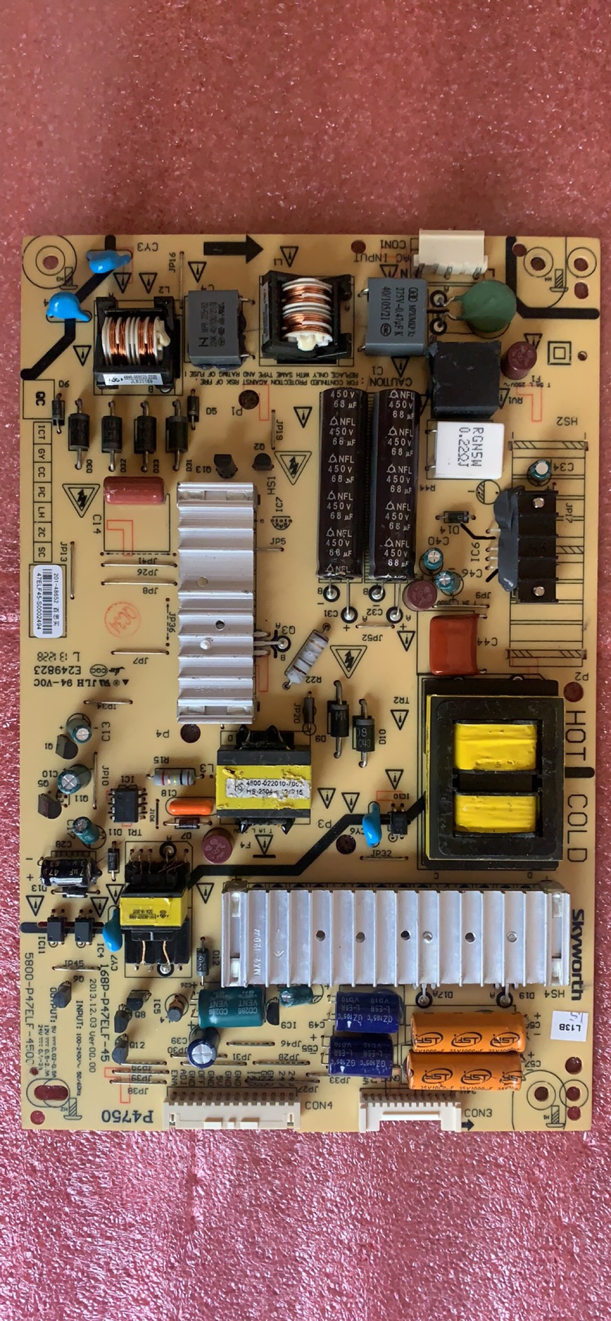 创维50E电源板5800-P47ELF-4500