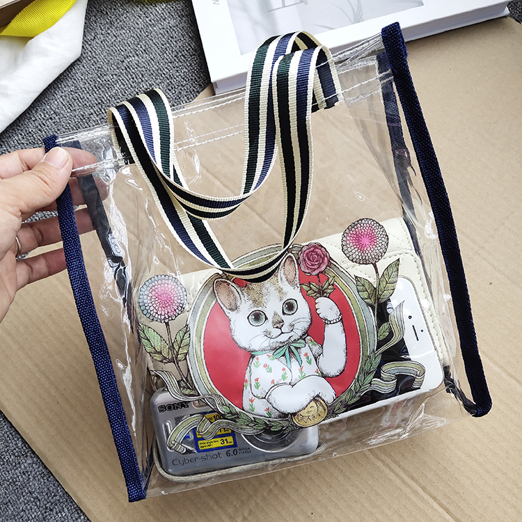 透明PVC招财猫手提袋