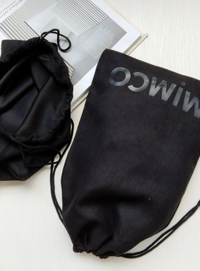 黑色细绒布包包防尘袋内衣袜子收纳袋旅行衣物超纤维抽绳束口布袋