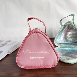 日韩加厚保温早餐袋可爱便携小饭团三角包迷你便当盒水果带饭小包