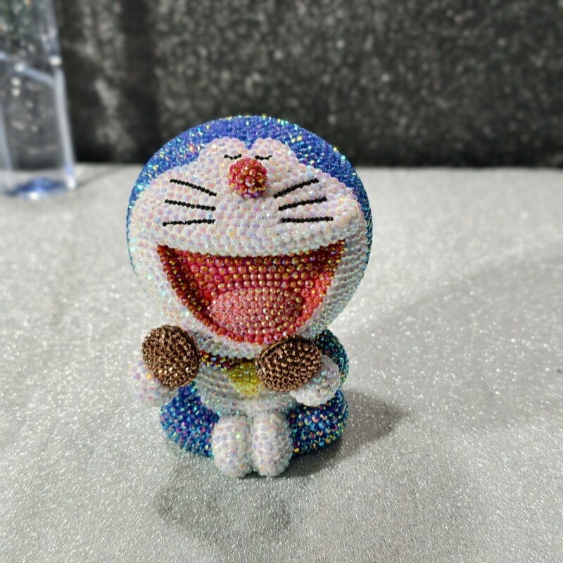 机器猫摆件铜锣烧吃饼叮当猫贴钻