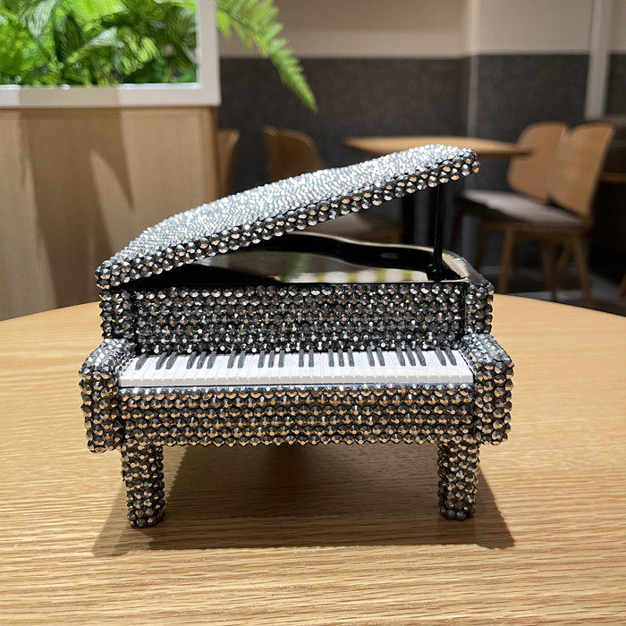 DIY贴钻仿真钢琴存钱罐可爱礼品