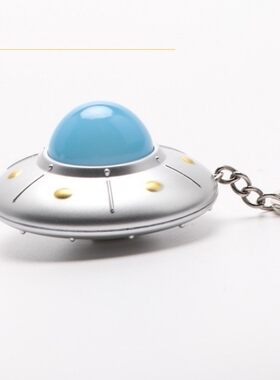 LED发声发光外星人飞碟钥匙扣