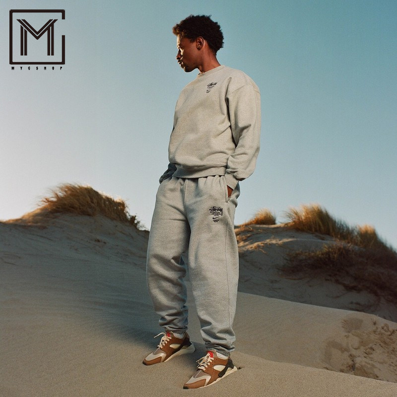 nike x stüssy斯图西logo字母联名休闲男女套头衫卫衣dc4199-050