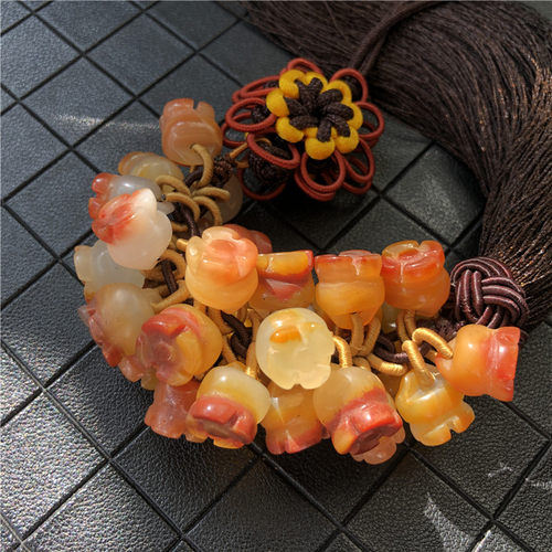 黄龙玉挂件玉吊坠车包钥匙挂件手机挂链小玉坠女士玉石吊坠车挂坠