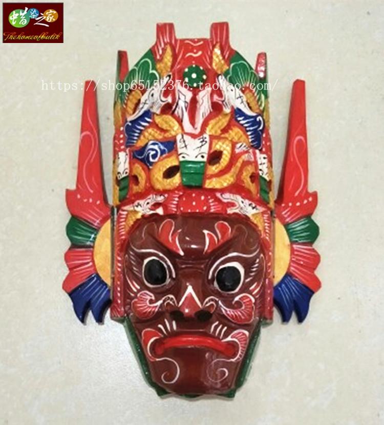 木雕手工雕刻屯堡文化表演面具