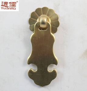 远儒铜雕 新中式古典仿古铜拉手柜门 抽屉纯铜拉手YRH3056-1金