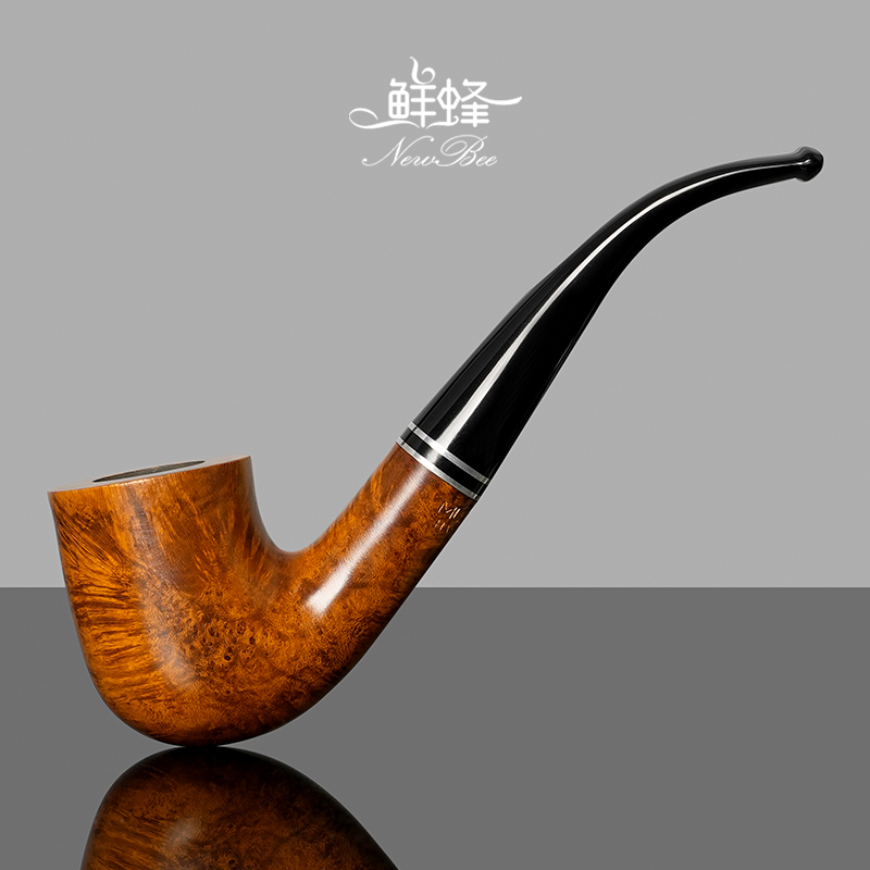 NewBee石楠木烟斗男士手工福尔摩斯弯斗实木传统老式过滤专用烟具