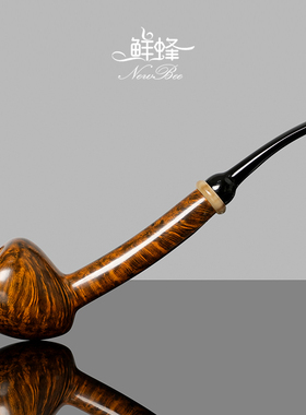 NewBee石楠木烟斗男士手工实木长腿橡果烟斗传统老式过滤专用烟具