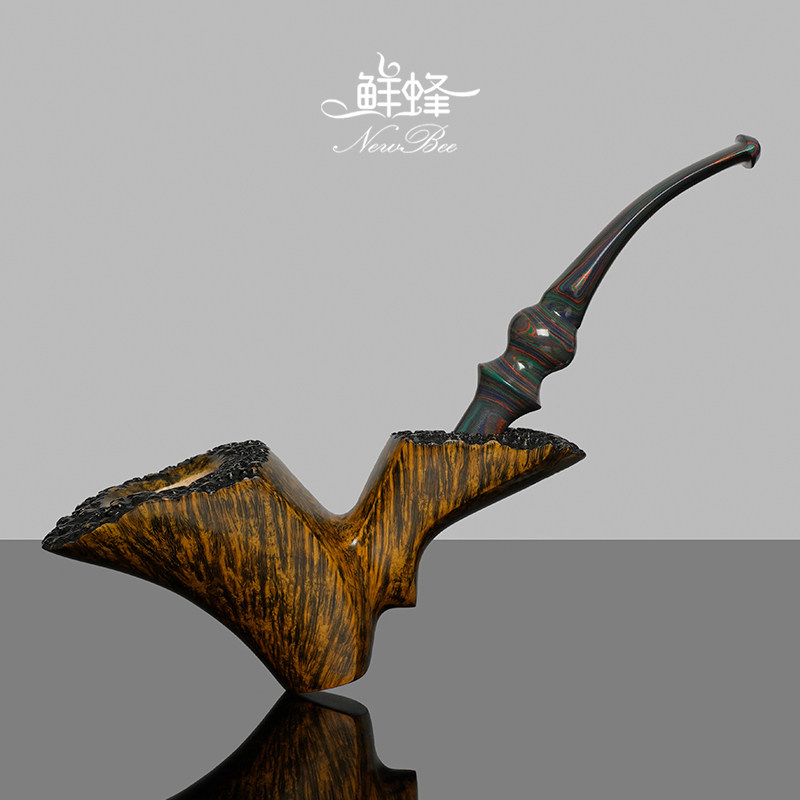 NewBee石楠木烟斗男士手工实木瘤皮火山锤子斗传统老式过滤专用具