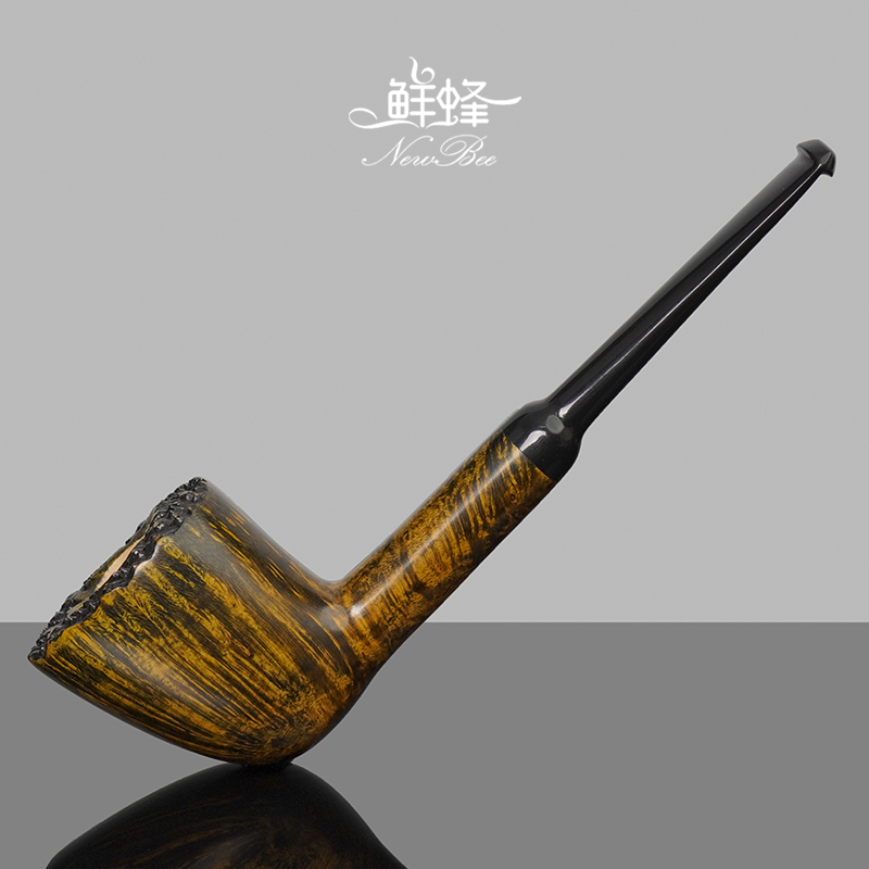 NewBee石楠木烟斗男士手工实木瘤皮直柄撞球斗传统老式过滤专用具