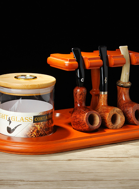 NewBee榉木烟斗架实木立式多位斗座手工具男士收藏展示支架子配件