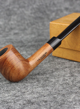 NewBee鲜蜂花梨木烟斗实木直柄手工过滤烟斗老式传统男士专用烟具