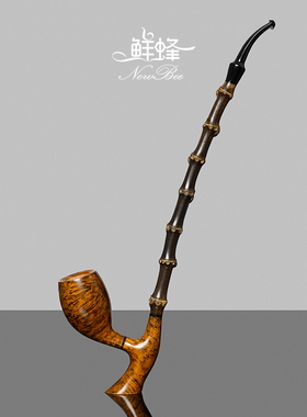 NewBee石楠木烟斗手工实木长柄竹节阅读斗传统老式男士过滤专用具