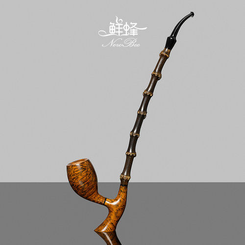NewBee石楠木烟斗手工实木长柄竹节阅读斗传统老式男士过滤专用具