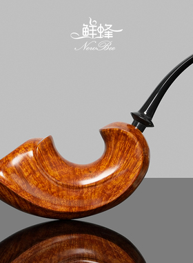 NewBee石楠木烟斗男士手工实木号角军插烟斗传统老式过滤专用烟具