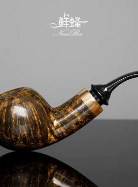 NewBee鲜蜂石楠木烟斗手工实木大苹果空腔斗老式传统男士过滤烟具