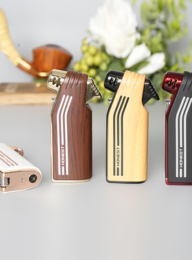 多功能烟斗打火机充气体斜明火创意个性潮防烫体男士专用压棒烟具