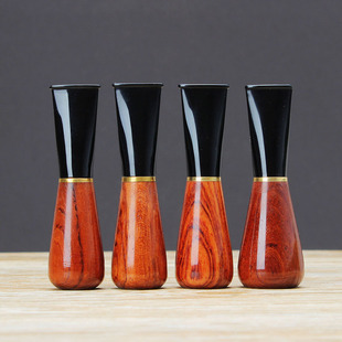 花梨木雪茄烟嘴手工实木9mm过滤芯咬嘴头便携循环型男士专用配件