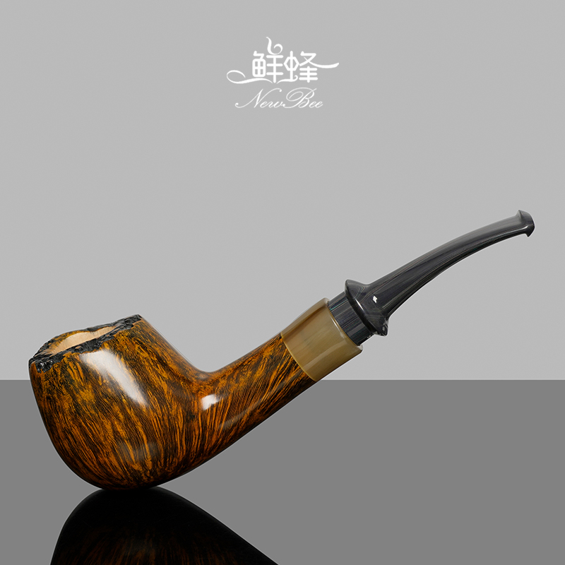 NewBee石楠木烟斗男士手工实木瘤皮烟斗传统老式过滤专用烟具配件