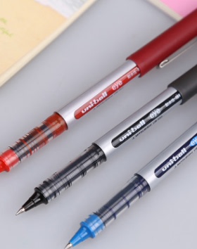 三菱 UNI 中性笔/签字笔 UB-150 黑色 0.5mm  走珠笔直液式10支