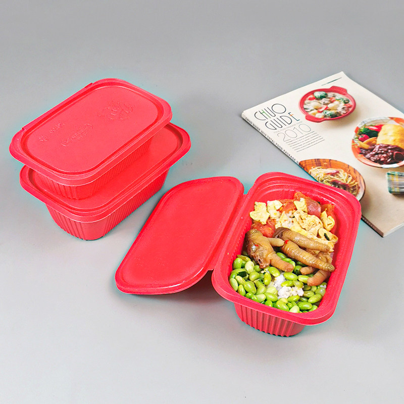 绝味鸭脖同款打包盒1000ml熟食包装盒可微波加热一次性外卖便当盒