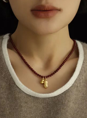 福禄生花鸿运当头天然红玉髓项链