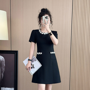 裙子质感高级感女装2026新款春季中长款简单大方富家小千金连衣裙
