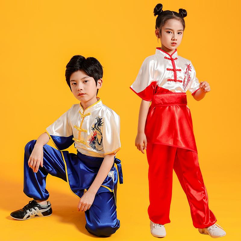 儿童武术服少儿训练服中国太极春秋功夫练功服装舞台表演出练武服
