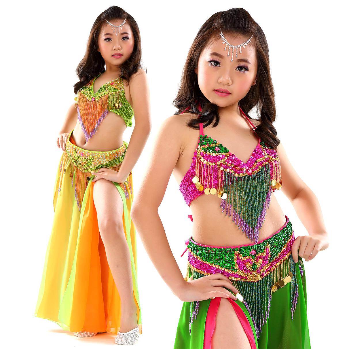 六一儿童表演出服装套装肚皮舞套装新款少儿童表演舞蹈服868