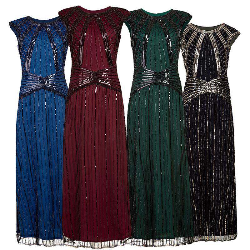 1920复古亮片连衣裙品质流苏宴会