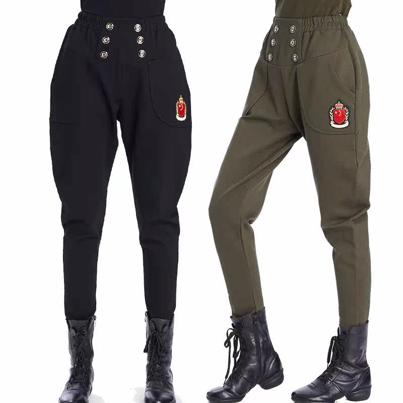 秋冬弹力大码松紧腰小脚裤宽松休闲水兵舞哈伦裤军绿色女款长裤,运动服/休闲服装,运动长裤,淘宝优惠券,粉丝福利购,淘宝优惠卷