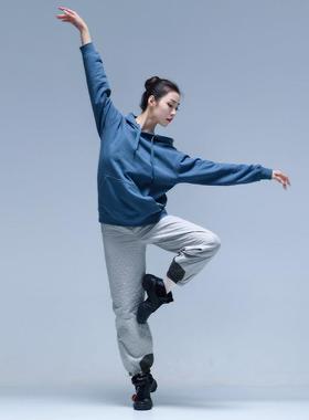 舞蹈服现代舞运动休闲宽松连帽卫衣秋冬潮流套头衫44005