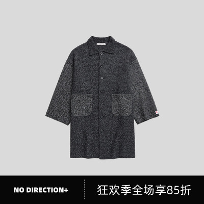 纯羊毛都市高智Polo领针织大衣