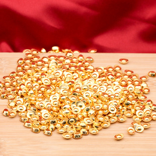 中式元宝沙金小元宝小福豆金大米仿真迷你金条金属工艺品饰品配件