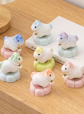 马年网红同款景德镇陶瓷旋转小摆件景德镇结晶釉马转转摆饰