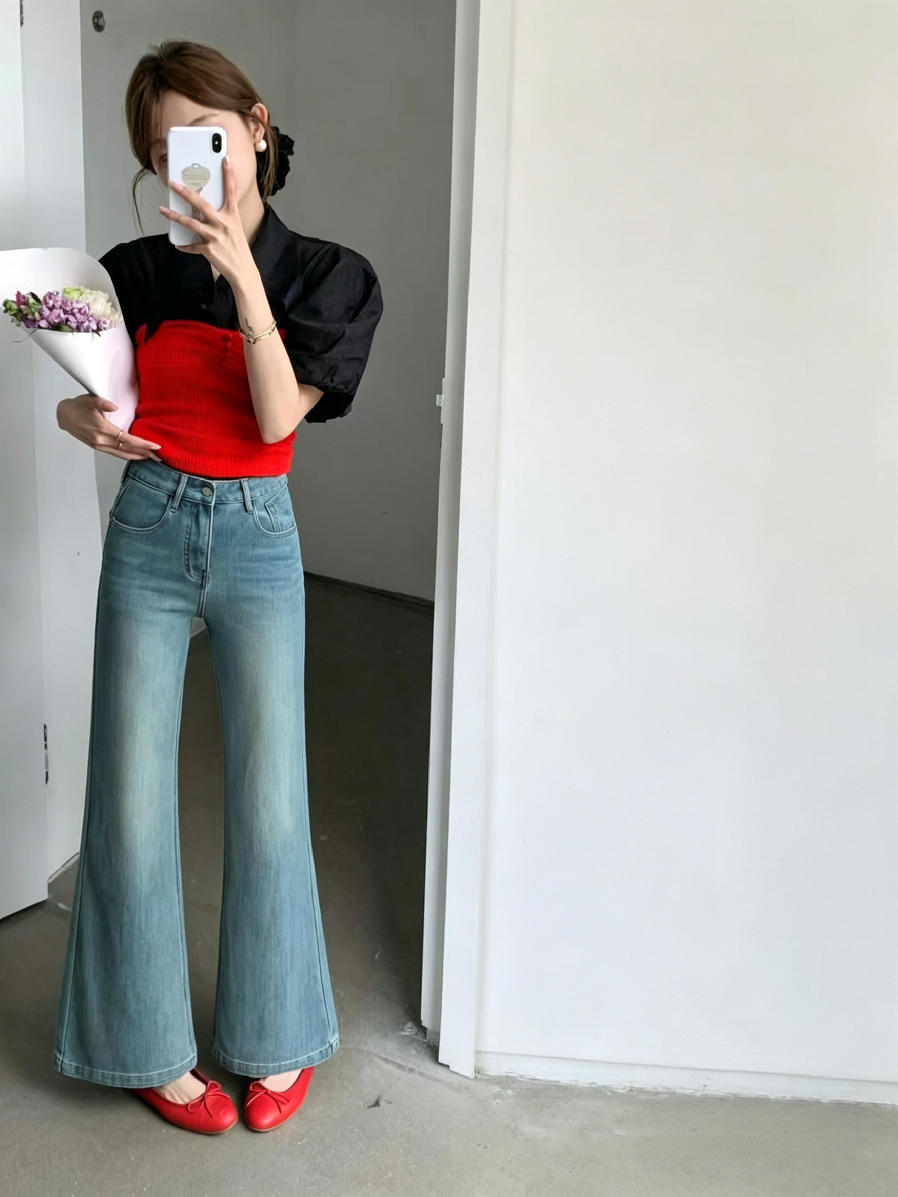 高腰显瘦微喇牛仔裤女2026年新款夏季百搭休闲裤九分时尚小个子裤
