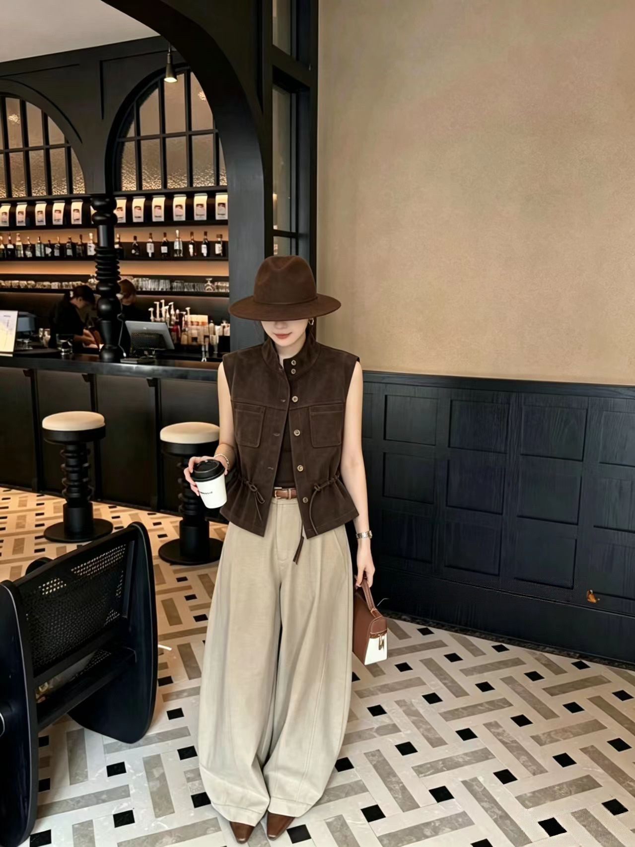 复古高级百搭显瘦女马甲外套