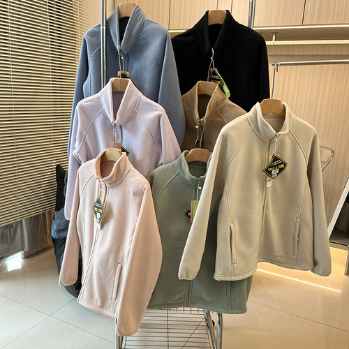 原！实穿自留加绒加厚防风保暧立领抓绒衣双面摇粒绒夹克外套女新