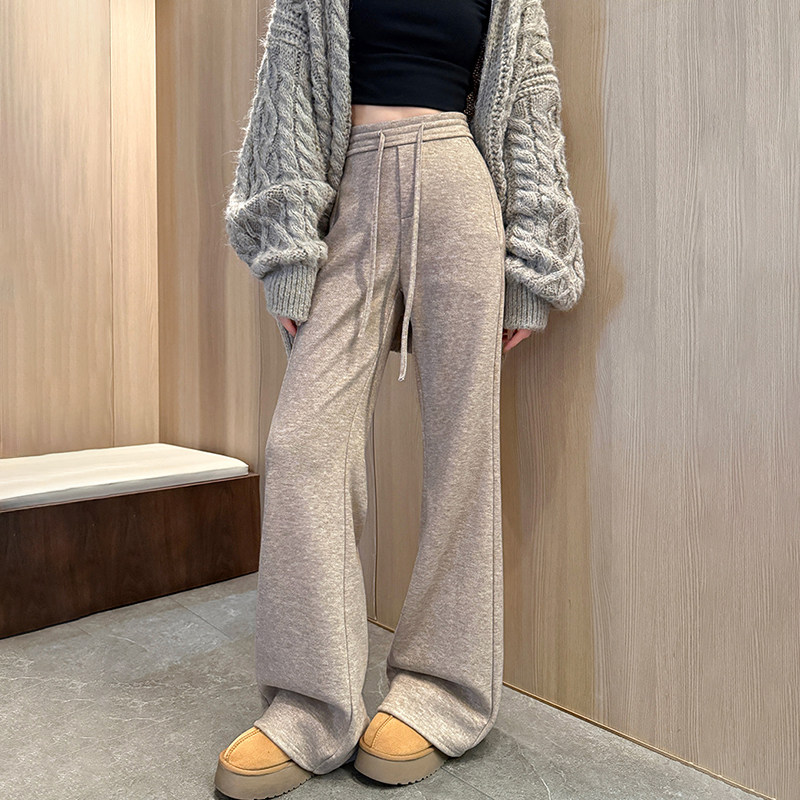 加绒加厚羊毛微喇裤子秋冬新品女高腰修身显瘦瑜珈裤垂感运动卫裤,女装/女士精品,休闲裤,淘宝优惠券,粉丝福利购,淘宝优惠卷