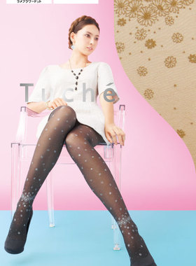 日本GUNZE郡是tuche花朵点缀 脚下生辉 品质女丝袜连裤春夏TH442C